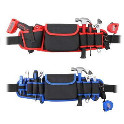 China Maintenance Electrician Vehicle Bag Outside Buckles Waist Bag Telescopic Tool Belt Canvas Electrician Backpack Durable Tool Bag for sale