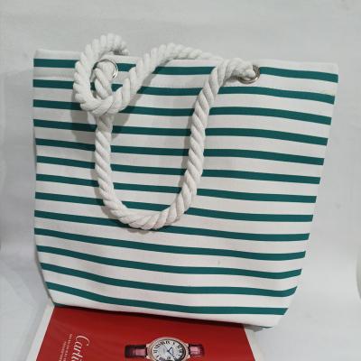 China Eco-friendly Thick High Load Hemp Tote Bag Canvas Tote Bag Fashion Beach Shopping Bag Rope For Grocery for sale