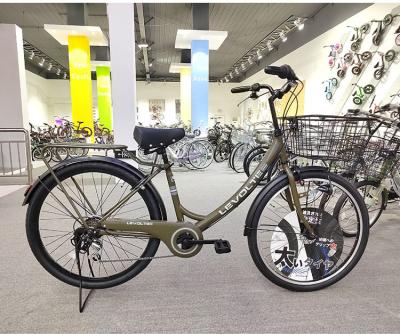 China Bicicletas urbanas de carbono de seis velocidades 26 en bicicleta mujeres con asiento ajustable en venta