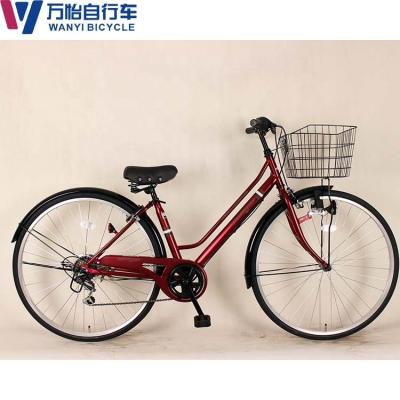 Cina Biciclette urbane per adulti da 27 pollici a sei velocità Shimano Frame Steel Road Bike in vendita