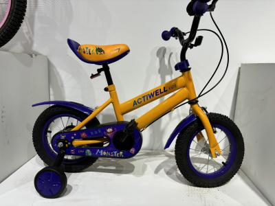 China Aluminium legeringsframe staal lichtgewicht kinderfietsen met 4 wielen 12 inch kinderfiets Te koop