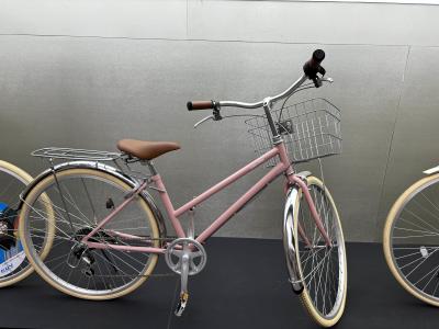 China Sleek City Commuter Bicycles With Flat Handlebars Pink 6 Speed Bike for sale