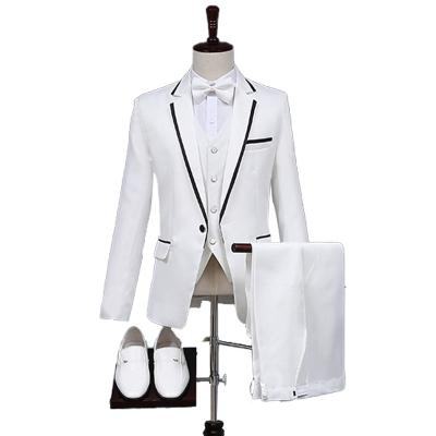 China Custom Anti-Wrinkle 2 Piece Blazer White Wedding Set Mens Blazer Slim Fit In-Stock Blazer Suits for sale