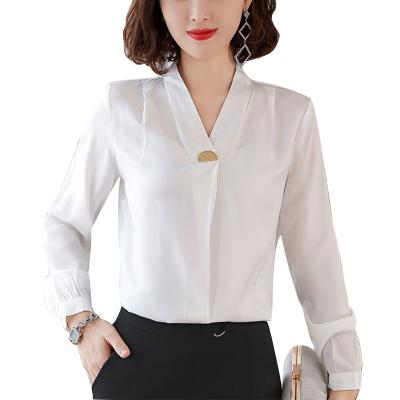 China Anti-pilling new hot sale ladies top fashion arrivals plus size women's blouses and shirts plus size for sale