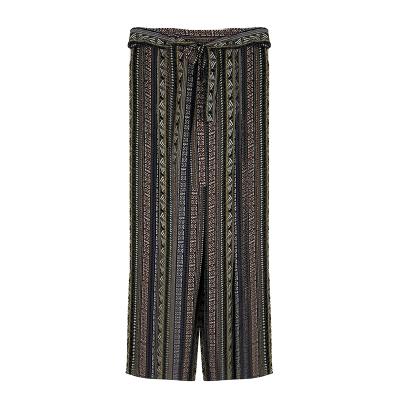 China Anti-Wrinkle Women's Fashion Chiffon Geometric Irregularity Wide-Leg Pants CASUAL LADY STYLES for sale