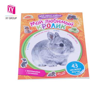 China Customized sticker kids reusable sticker books printing full color printing softcover books reusable sticker books for kids for sale