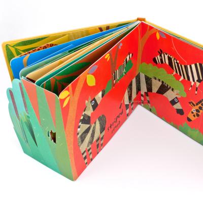 China paper & Cardboard Customize Size Board Book Colored Book Die Cut Story Book for sale