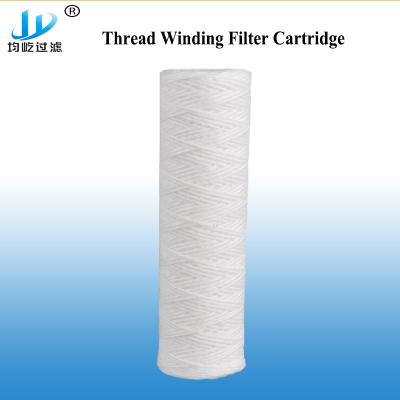 China Adopts bar clasp inside and outside for easy clean PP thread string wound filter cartridge to plate solutions for sale