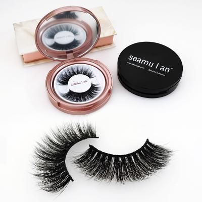 China Wholesale Fur Strip Full Eye Lashes Private Label 3D Long Natural Mink Silk Eyelashes for sale