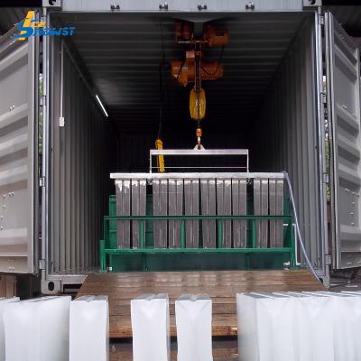 China OEM 5 Ton Containerized Block Ice Machine Ijsblok die Installatie maken Te koop