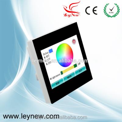 China Newest Leynew RGB led smart touch screen controller TS100 and TS100E for European standard control 89*86*30 mm for sale