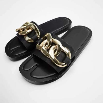 China PU Flat Casual Sandals Slippers Outdoor Casual Flat Slipper Women Slipper Women Shoes Fashion Trend Slippers for sale