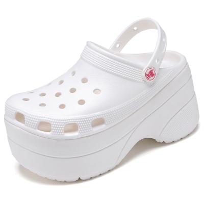 China 10CM High Heel Platform EVA Sandal Slipper Waterproof Water Shoes Croc Domes Style Slip Platform Clogs Cocs Clog Platform For Women for sale