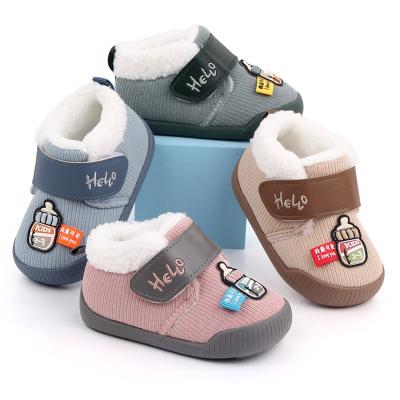 China Printed Casual Non-Slip Baby Bumps Shoes Boy&Girl Walking Shoes Infant Sneakers Walking First Shoes Cartoon For Baby for sale