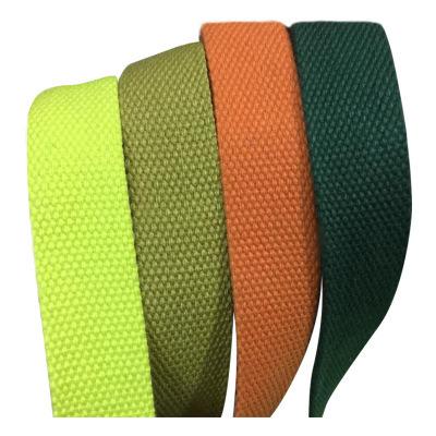 China High Tenacity Pure color thicker environmental protection SP cotton thread all cotton canvas bag webbing for sale