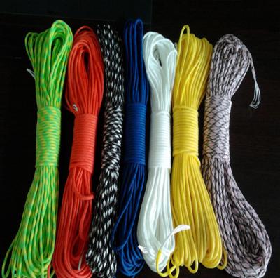 China Soft Nylon tent rope high tenacity braided rope  reflective rope for sale