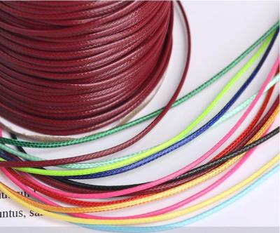 China High Tenacity Ready to ship colors 1mm  polyester rope with waxed for sale