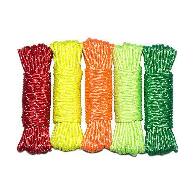 China High Tenacity 3mm camping tent windproof reflective rope canopy ground nail fixed rope for sale