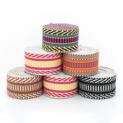 China Other Color polyester / cotton fabric belt case / bag clothing handbag belt accessories 3.8/5cm Jacquard Ribbon for sale