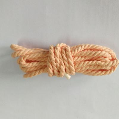 China High Tenacity Custom 4mm 3 strands  twisted cotton rope for macrame rope for sale