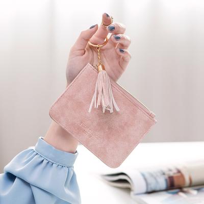 China 2021 fashion 2021 rfid ob105 new fashion korean student pu korean student thin coin purse new pink shorts women small mini leahter for sale