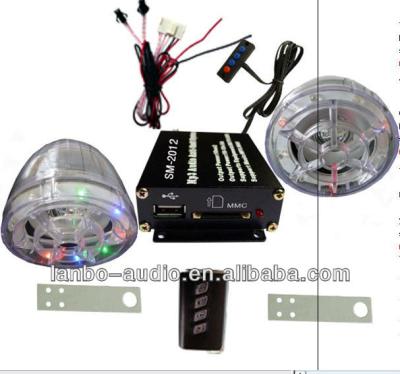 China MP3 6 LED 3 inch motorcycle radio with mp3 alarmm for sale