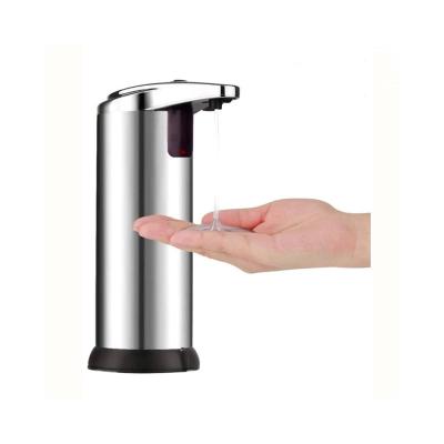 China Portable Stainless Steel 250ML Bathroom Kitchen Soap Dispenser Induction Hotel Automatic Soap Dispenser for sale