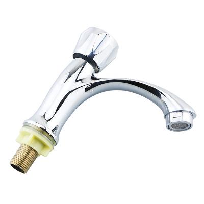 China Wholesale High Quality Zinc Alloy Single Faucet Kitchen And Bathroom Basin Faucet Hot Selling Zinc Alloy Household Faucet Single Cold Wholesale for sale