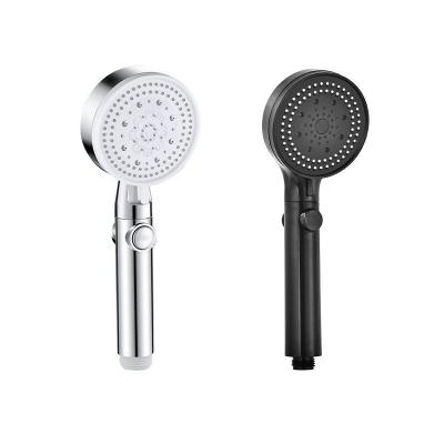 China Modern Multi-Functional ABS Multi-level Main Stop Water One-Key Adjustment Silicone Handheld Shower Head for sale