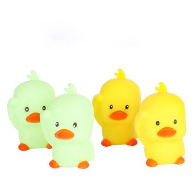 China Health Care Institute Promotional Squeaky Hand Raising Lovely Rubber Duck Toddler Dabbling Interaction Toy For Baby Playing Bath Time for sale