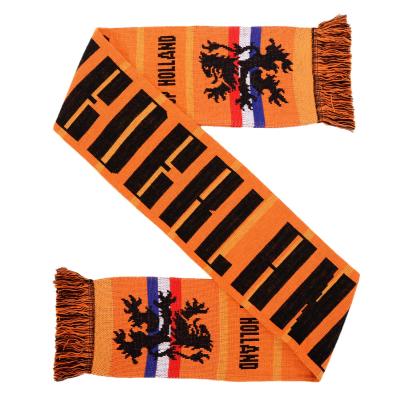 China Custom Printed Logo Fashion Jacquard Embroidery Patch Winter Neck Warmer Souvenir Gifts Promotion Cheap Knitted Sports Football Club Soccer Fan Scarf for sale