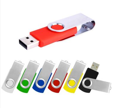 China Presentation Gift Set Metal Blank Clip Plastic Flash Drive 4GB Spin Swivel Zip Drive Storage Pendrive Thumb Flashdisk Disk USB C Memory Sticks for sale