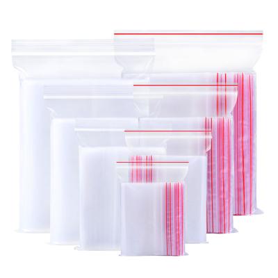 China Recyclable clear ziplock bag PE transparent zip lock mylar zipper bag reusable plastic bags custom accepted for sale