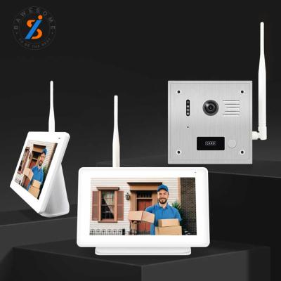 China 7 inch TFT touch screen wireless doorphone WIFI villa video doorphone kit 7