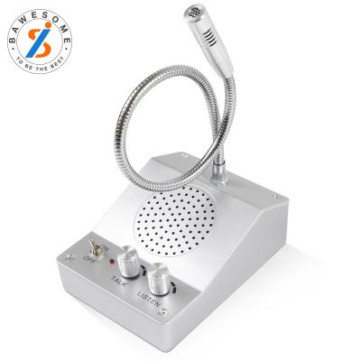 China Aluminum Alloy Silver Intercom Color Aluminum Alloy Counter Intercom Window Bank Window Intercom Window Teller for sale