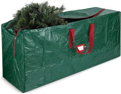 China Anqi Green Folding Waterproof Artificial Disassembled Trees With Durable Reinforced Handles Dual Zipper Christmas Tree Storage Bag for sale