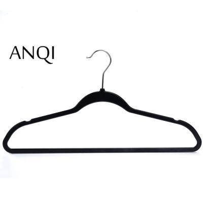 China Modern ANQI Set Of Black Plastic Hanger 30 Smooth Surface And Ultra Thin And Tall Simple for sale