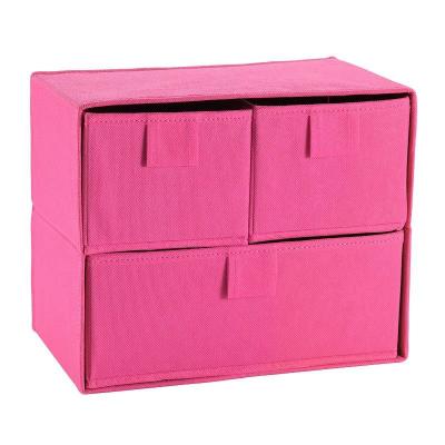 China Viable Rose Red Double Drawer Storage Box (Case 3) for sale