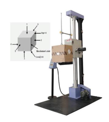 China Touch Panel Control Digital Display Packaging Carton Drop Tester 1.5m 2m 3m for sale