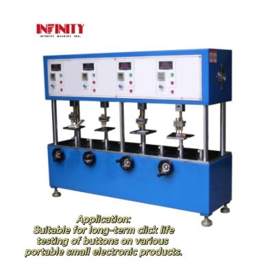 China Four Stations Mechanical Button Testing Machine For Mobile Phone Button Life Test for sale