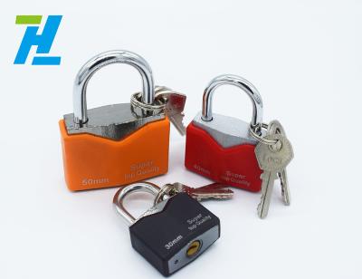 China Hot Sale Household Multi Color Pack Plastic Diamond Iron Padlock For Door Lock Or Luggage for sale