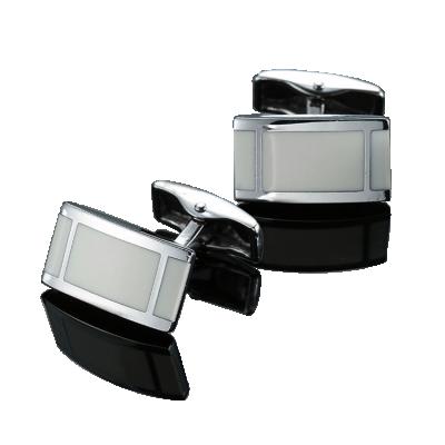 China Luxury Custom Silver Cufflinks Box Cufflinks Set Mens Sublimation Cufflinks Cuff Links For Men for sale