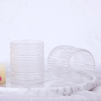 China Home Decoration Custom Luxury Candle Holder Clear Empty Candle Containers For Theme Party Decoration for sale