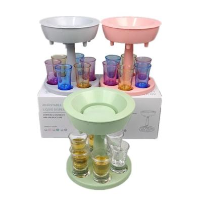 China Export Quantity Can Be Adjusted Transparent Dispenser And Beer Wholesale Accessories Whiskey Tool Sets 6 Party Shot Glass Holder for sale