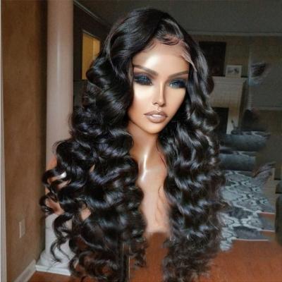 China Baby Hair Around And Pre Plucked Pre Plucked Cuticle Aligned Full Lace Long Swiss Lace Front Wig 100% Brazilian Hair Wigs With Baby Hair for sale