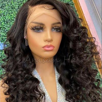 China Baby Hair Around And Pre-Plucked Loose Deep Wave Lace Headband Wig Cuticle Aligned Brazilian Virgin Hair 13*4 13*6 HD Lace Front Wig With Baby Hair for sale