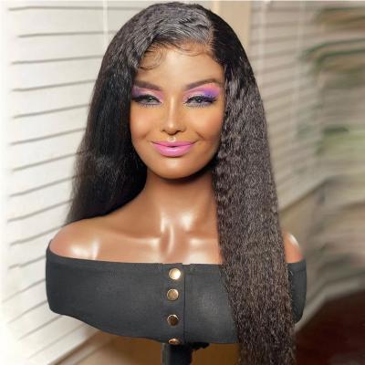 China Baby hair around and pre-plucked drop shipping Brazilian Italian yaki straight hair curly lace wigs virgin cuticle lined hair lace front wigs seller for sale