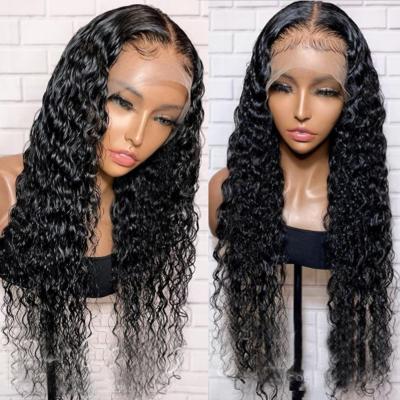 China Baby Hair Around And Water Wave Wholesale Pre Plucked Lace Frontal Wig For Color Women Best Quality Virgin Cuticle Aligned Full Hair Lace Wig Seller for sale