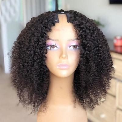 China Baby Hair Around And Pre Plucked Front Wigs Glueless Brazilian Virgin Hair Non-Lace Machine Made U Part Wig Machine Made Wig For Color Women Wholesale Price for sale