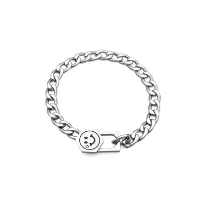 China Factory wholesale GGCH vintage niche design hip-hop bracelet titanium steel tidal face hundred street match carabiner for sale